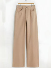 BEIGE WIDE LEG JEANS - THE VOGUE APPARELS